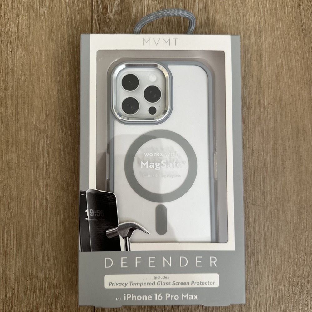 MVMT Defender Iphone 16 Promax‎ Case Magsafe+privacy Glass Screen Protector -NIB